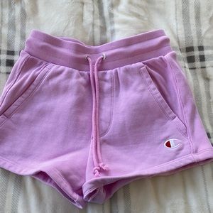 Women’s Pink Reverse Weave Champion Shorts
